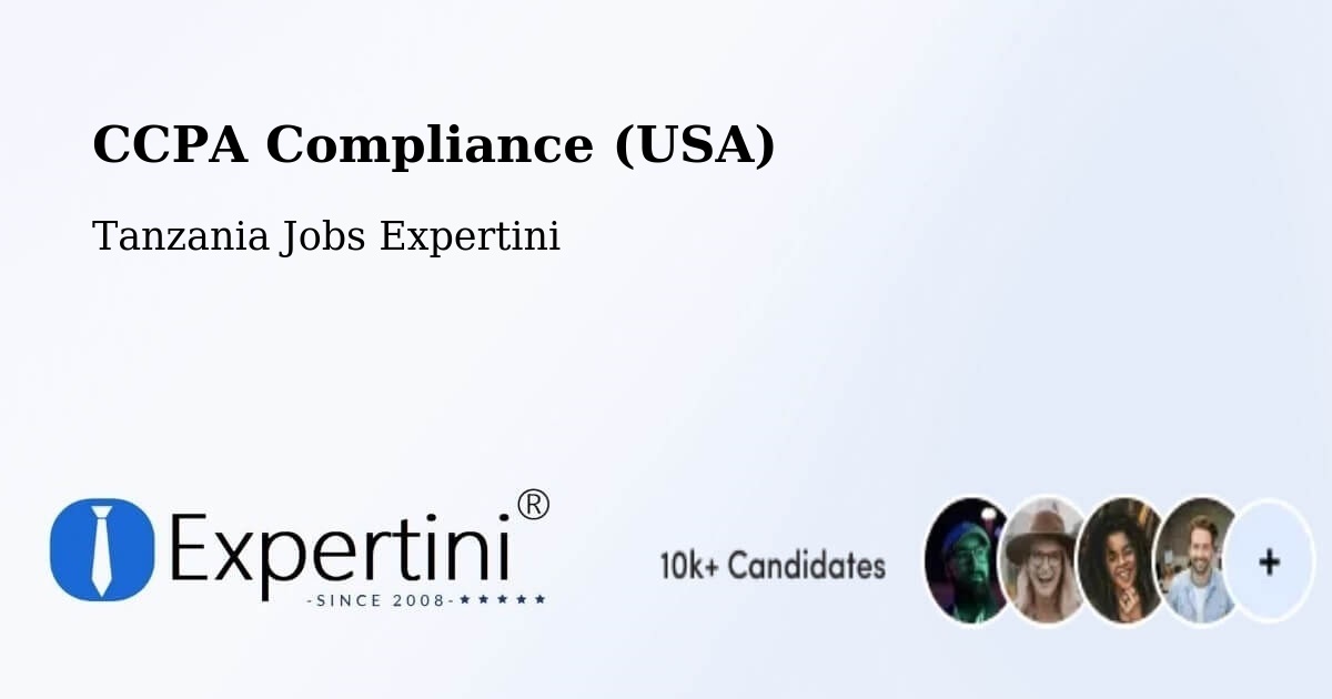 CCPA Privacy Rights & Compliance Notice – Singida - Tanzania Jobs Expertini