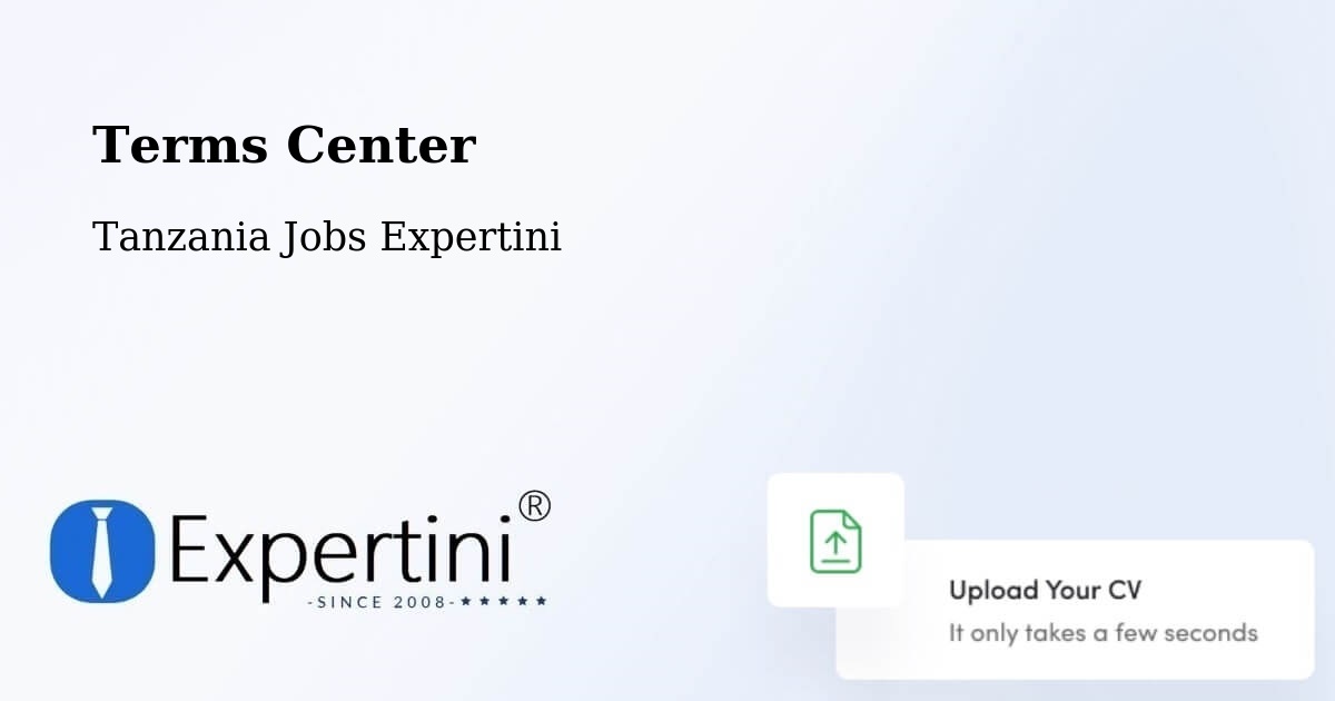 Terms of Service – Singida - Tanzania Jobs Expertini